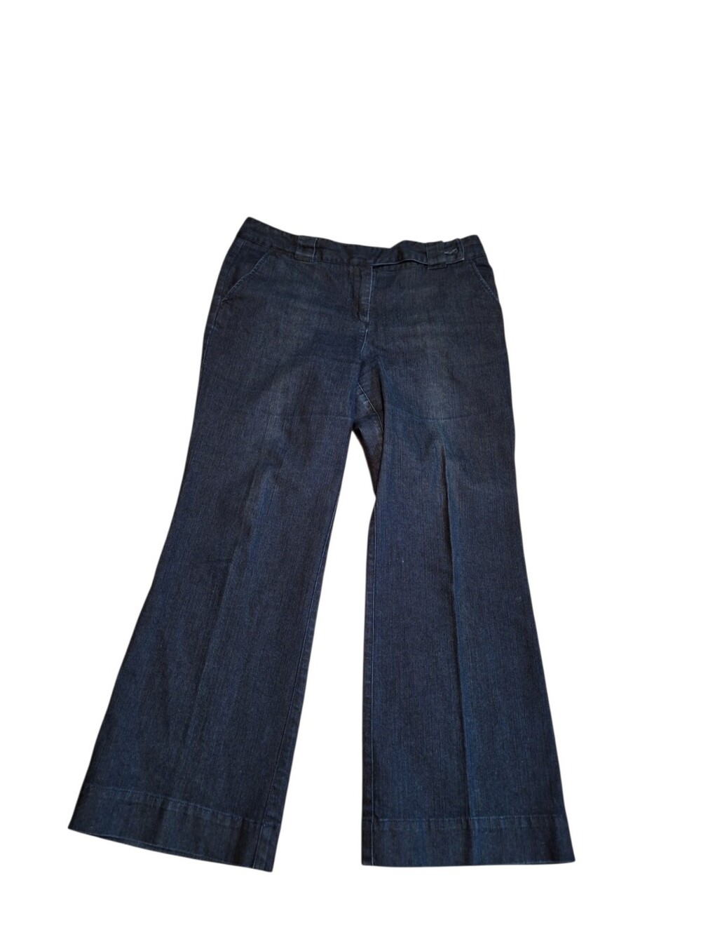 Talbots Petite Ladies Size 12 Jeans Dark Blue Preppy Academic Form Fit Stretch